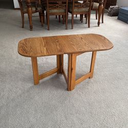 Hand Made Red Oak Collapsible Coffee Table
