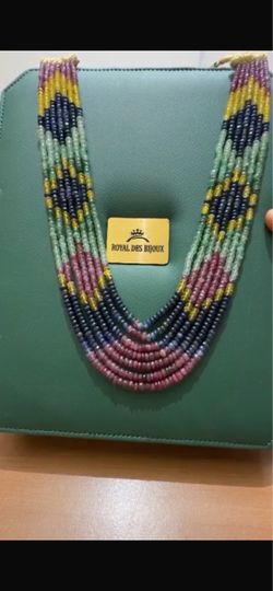 Gorgeous Necklace master piece of Ruby / Emerald / Safire