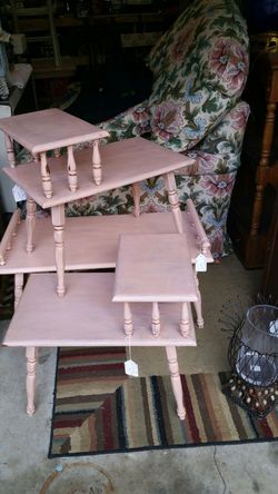 Vintage 3 pieces step up sidetable /coffee table