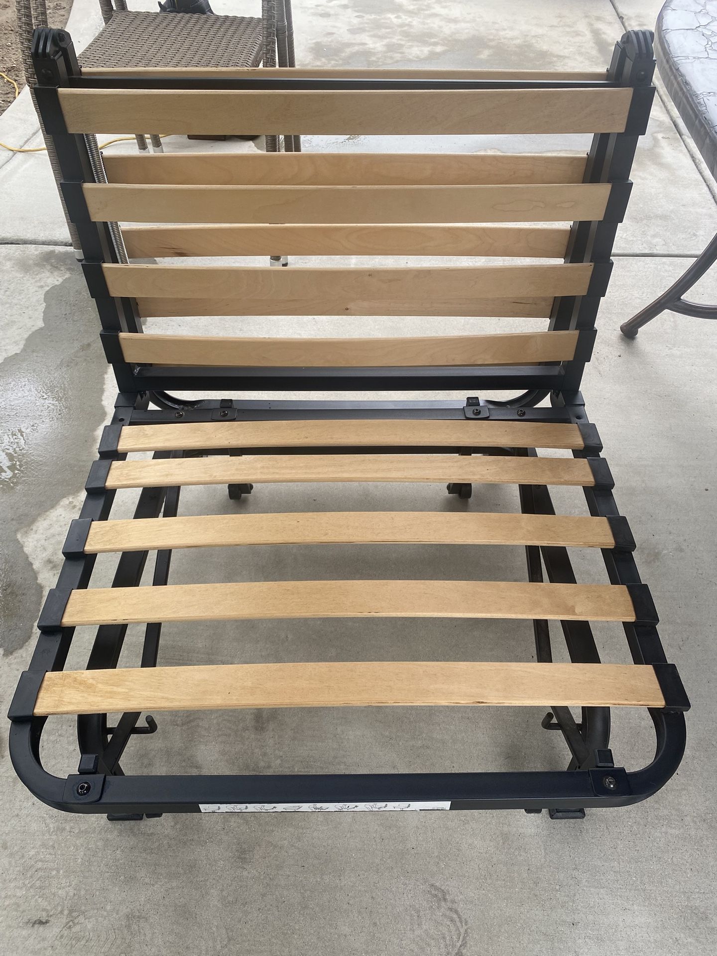 LYCKSELE Chair bed frame Twin black With Cover