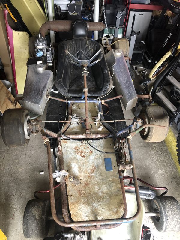 Vintage Go Kart mid 70’s racing laydown enduro kart for Sale in