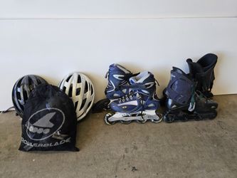 Roller Blades, Helmets, Pads