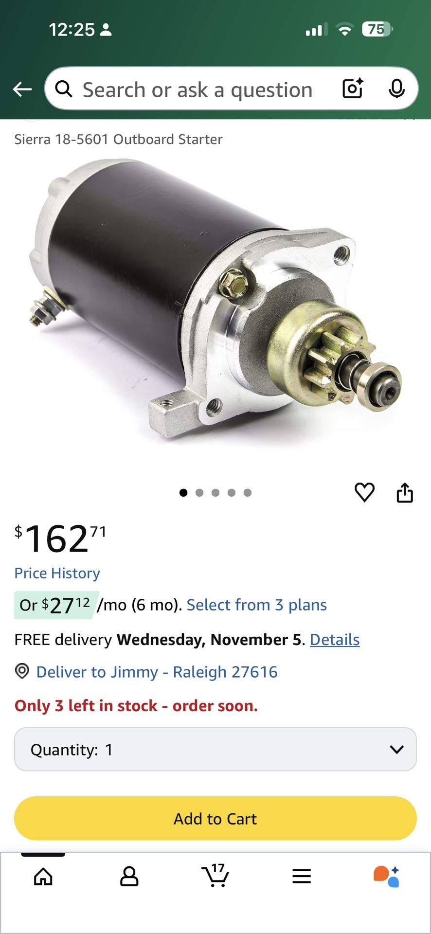 Sierra Marine Starters 18-5601