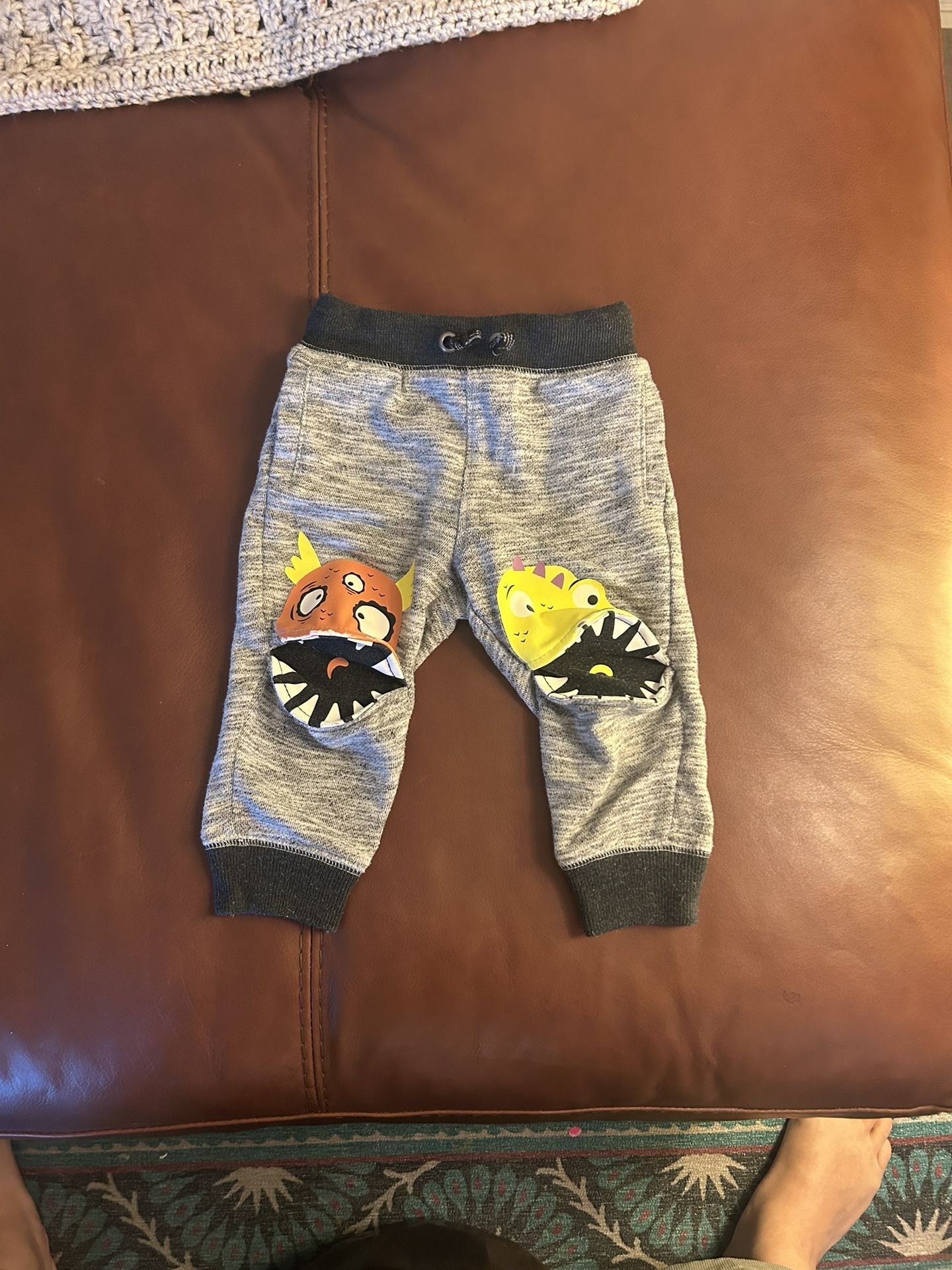 Cat & Jack 🖤 Monster Knee French Terry Pull-On Jogger Pants