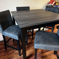 Dining Room table (gray & Dark Brown)