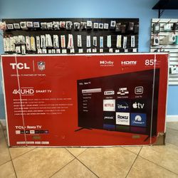 TCL 85inch 4K UHD Smart Tv Roku Tv New