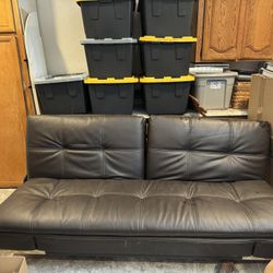 Brown Leather Sofa Bed