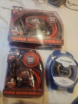 Elite audio amp kit is 80 and 4 Gage Kit is 45 and Blaupunkt is 29