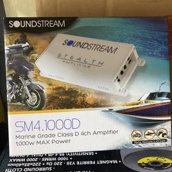 New Soundstream 4-Channel 1000w Car/Truck / UTV/Motorcycle/Marine Amplifier  