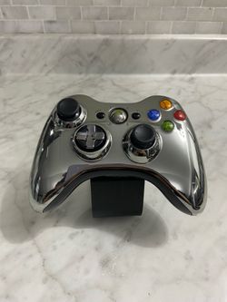 OEM Xbox 360 Wireless Controller Silver Chrome /w New Hall Effect Joysticks
