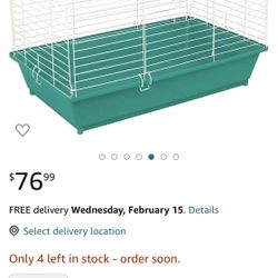 Pet Cage For Guinea pigs rabbits chinchillas birds critters etc.  Like New Never Used 