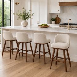 Dune Soft Counter Stools – Set of 4 – 27.6” Seat Height
