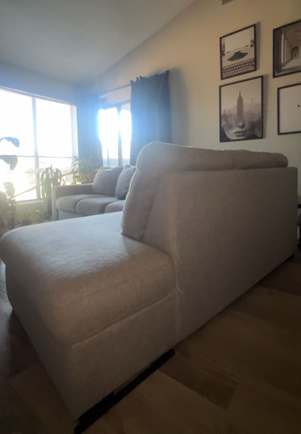 Grey L-Shaped Sectional 
