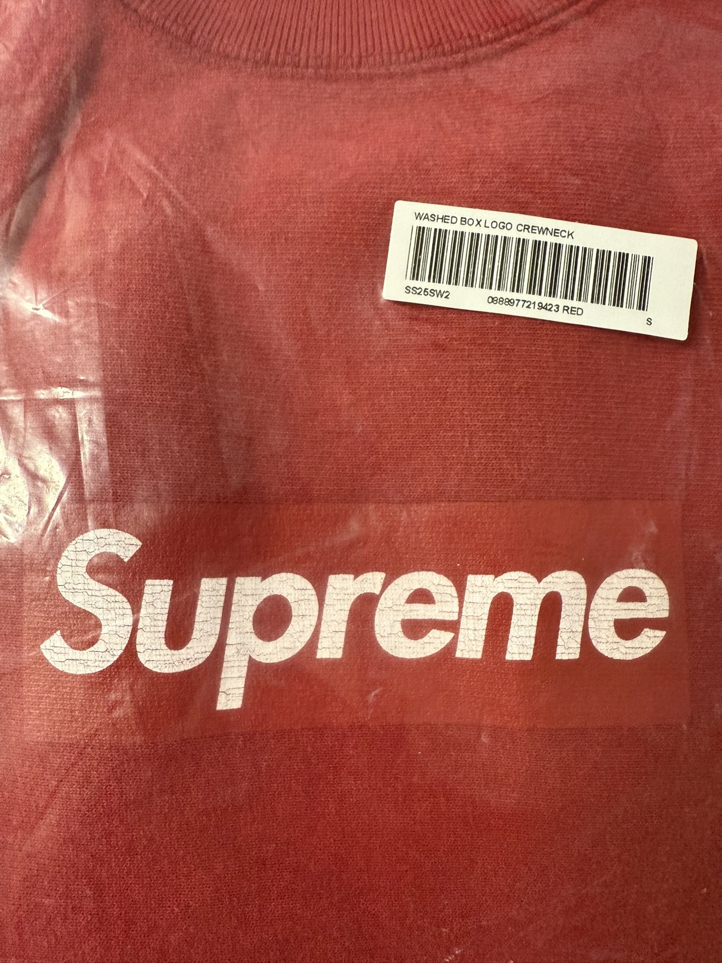 supreme washed boxlogo red サイズL Supreme Washed Box Logo