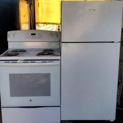 LIKE NEW REFRIGERATOR AND ELECTRIC STOVE, 30 DAYS WARRANTY,  FREE DELIVERY AND INSTALLATION 