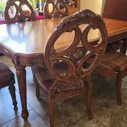 10 Piece Dining Table Victorian Solid Wood