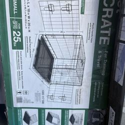 24 in. D x 20 in. H x 18 in. W Small Collapsable Dog Crate Kennel