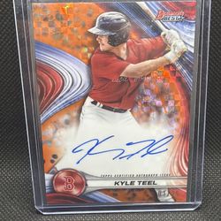 Kyle Teel 2024 Bowman's Best Prospect Auto Orange X-fractor /25 Red Sox 