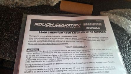 Rough Countty 2"lift kit