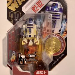 2007 Star Wars 30th Anniversary ROTS #08 R2-D2 w/ Gold Coin Figure MOC