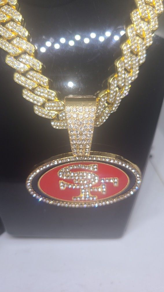 ICED OUT 49's  CHAIN & PENDANT 