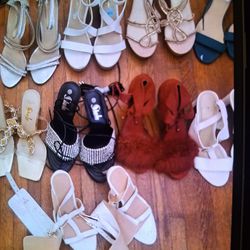 Ten pairs of shoes One Purse. 