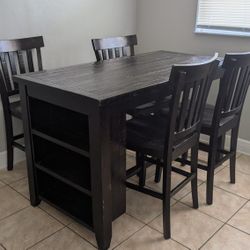 Counter Height Kitchen Table And 4 Chairs