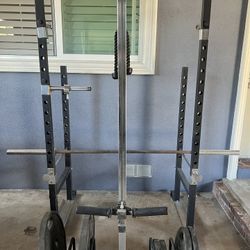 Squat Rack And Weights
