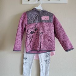 Girls Size 5 Star Wars Jacket Outfit 3 Piece Set NEW