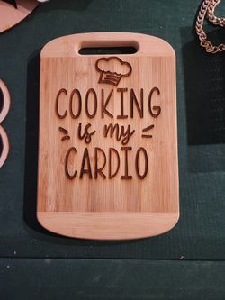 Cooking Is My Cardio Cutting Board