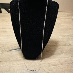 925 REAL SILVER LONG SOLID CHAIN CADENA DE PLATA SÓLIDA TORSAL LARGA PERFECTO CONDICIÓN 