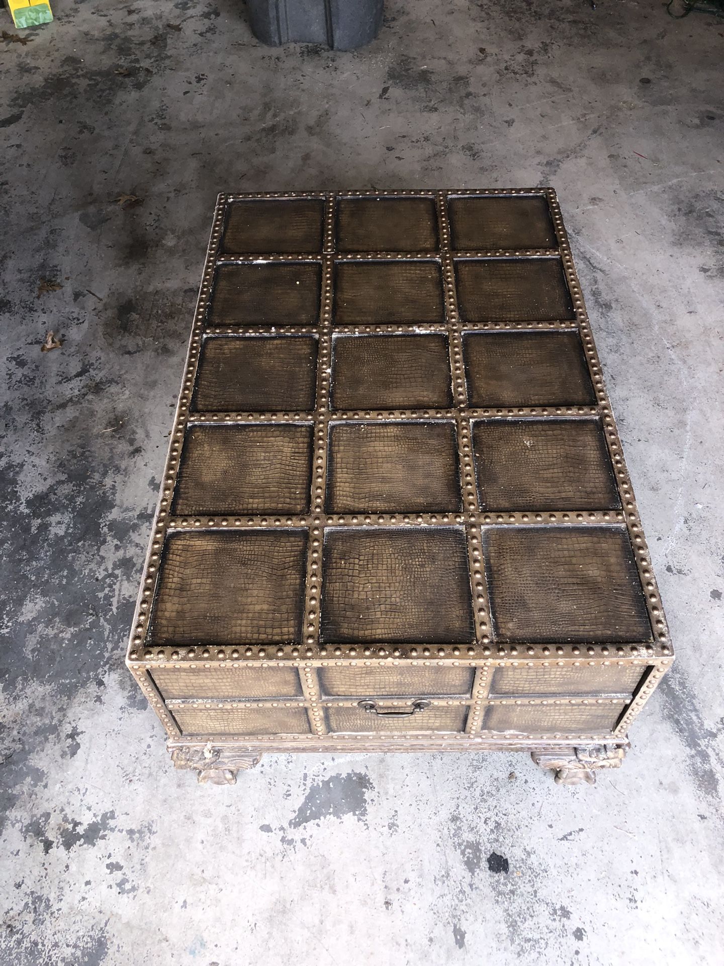 Alligator Patterned Coffee Table (not Really Alligator)