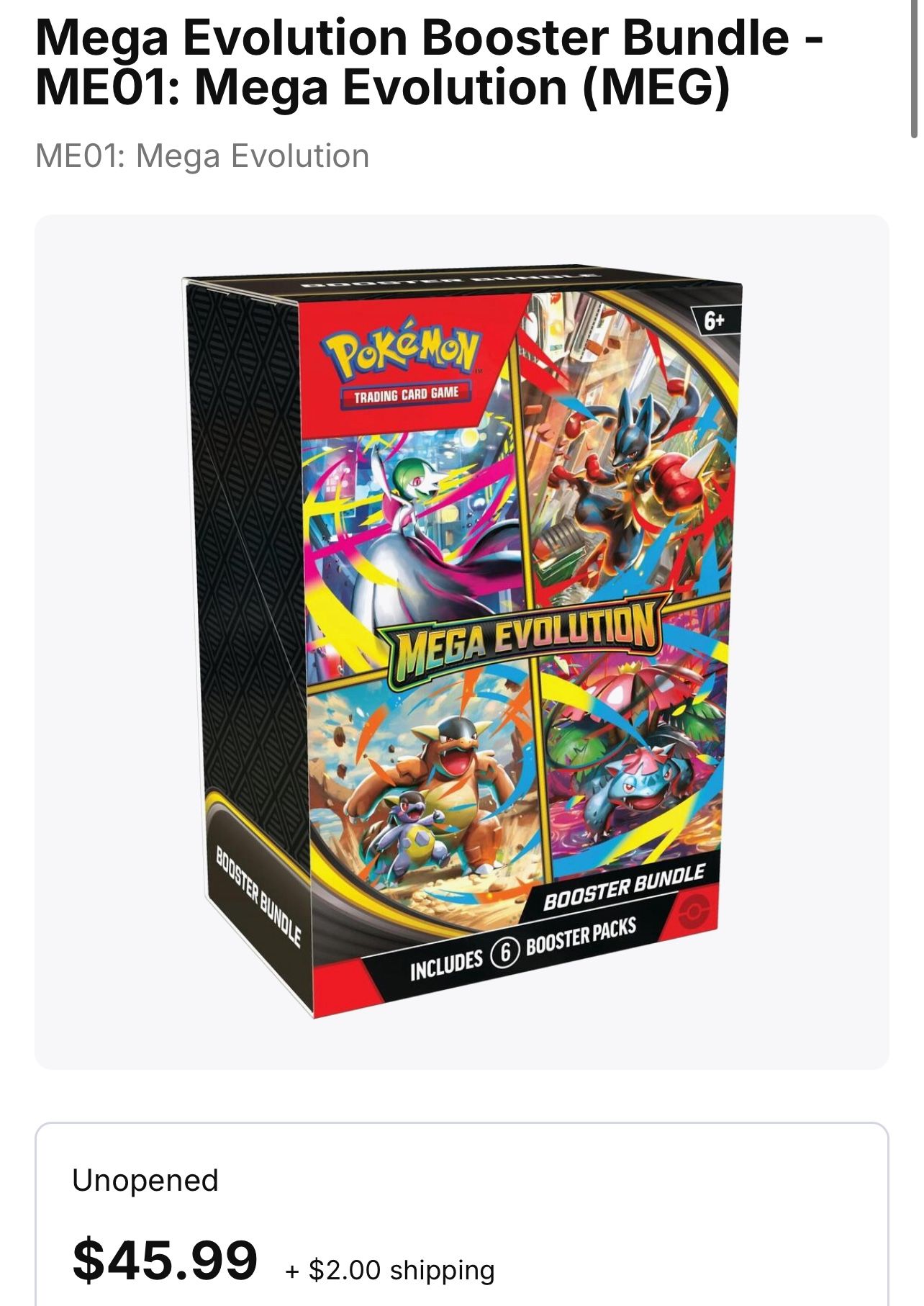 Mega Evolution Booster Bundle Sealed