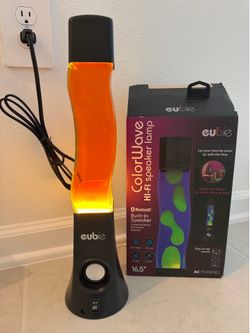 Orange lava lamp blue tooth speaker