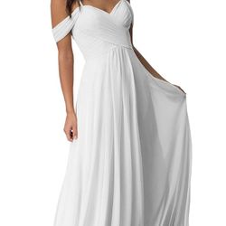 Pleated Chifflon Wedding Dress