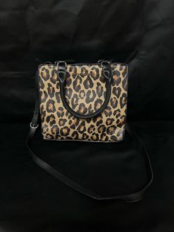 Dana Buchman Leopard Print Mini Structured Handbag