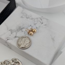 ✨💛14K Yellow Gold Ball Push Back Studs 5mm