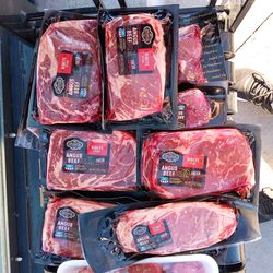 Fresh Ribyes,and New York strips