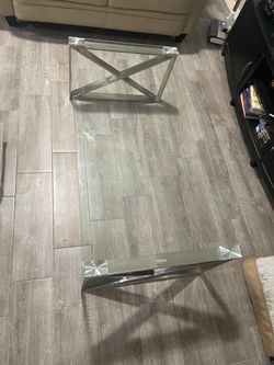 Glass top coffee table