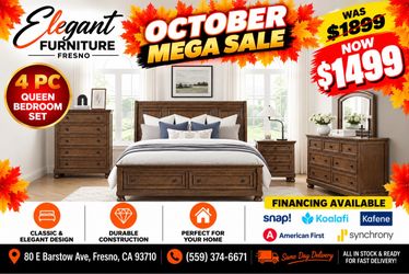 4 PC QUEEN BEDROOM SET