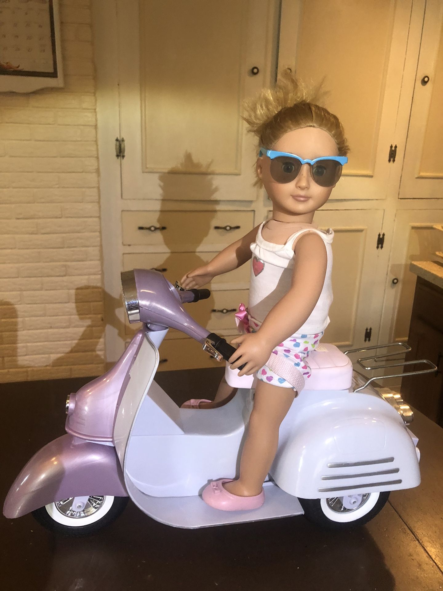 Our Generation Doll With Our Generation Scooter