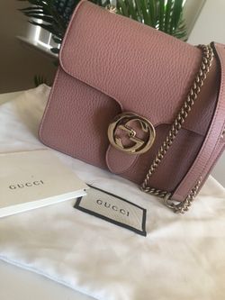 GUCCI Interlocking G Dollar Calfskin Leather Crossbody Bag GUCCI Interlocking G Dollar Calfskin Leather Crossbody Bag