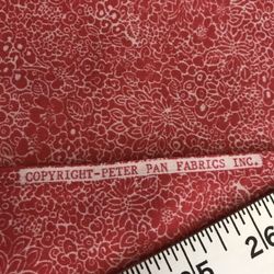 Fabric  Red W/ Tiny White Floral QUILTS SEWING 🧵 