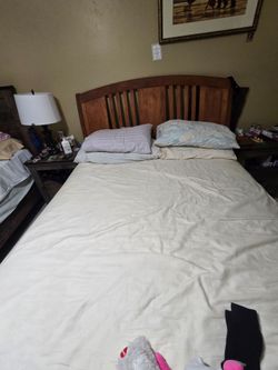 Cama quen y colchon