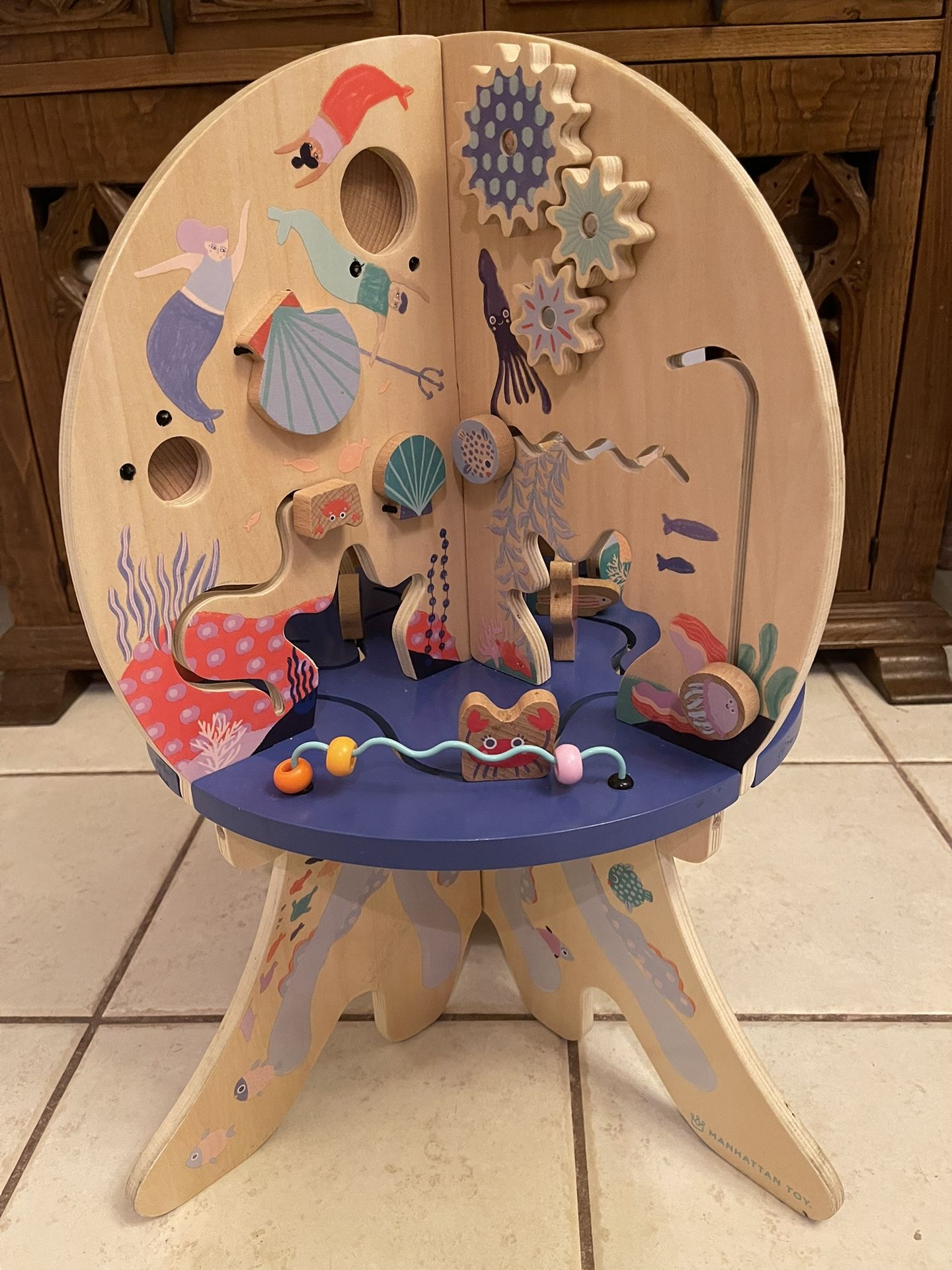 Deep Sea Adventure Wooden Toddler Activity Center by Manhattan Toy