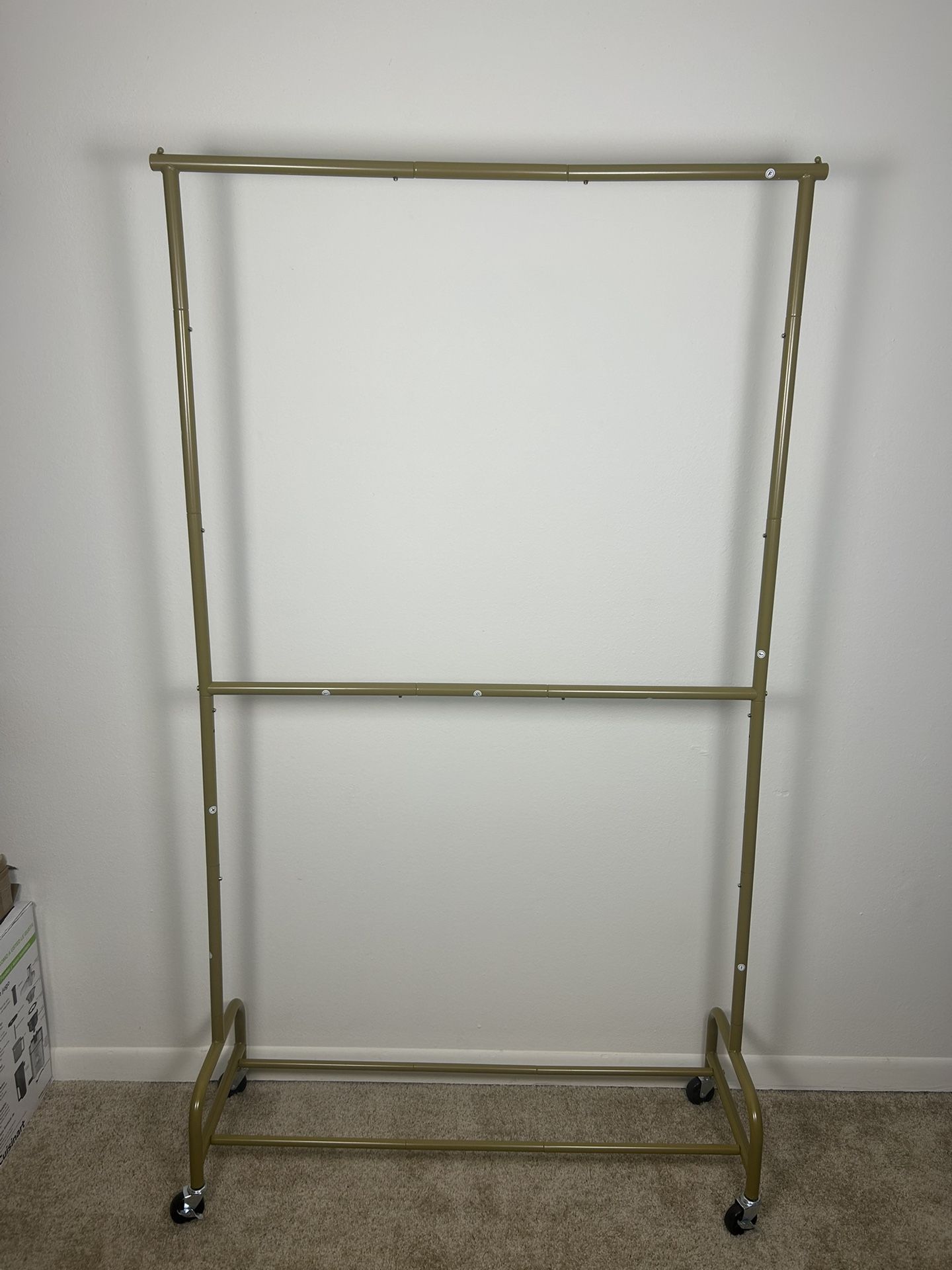 Gold Double Rod Heavy Duty Clothes Racks 77”