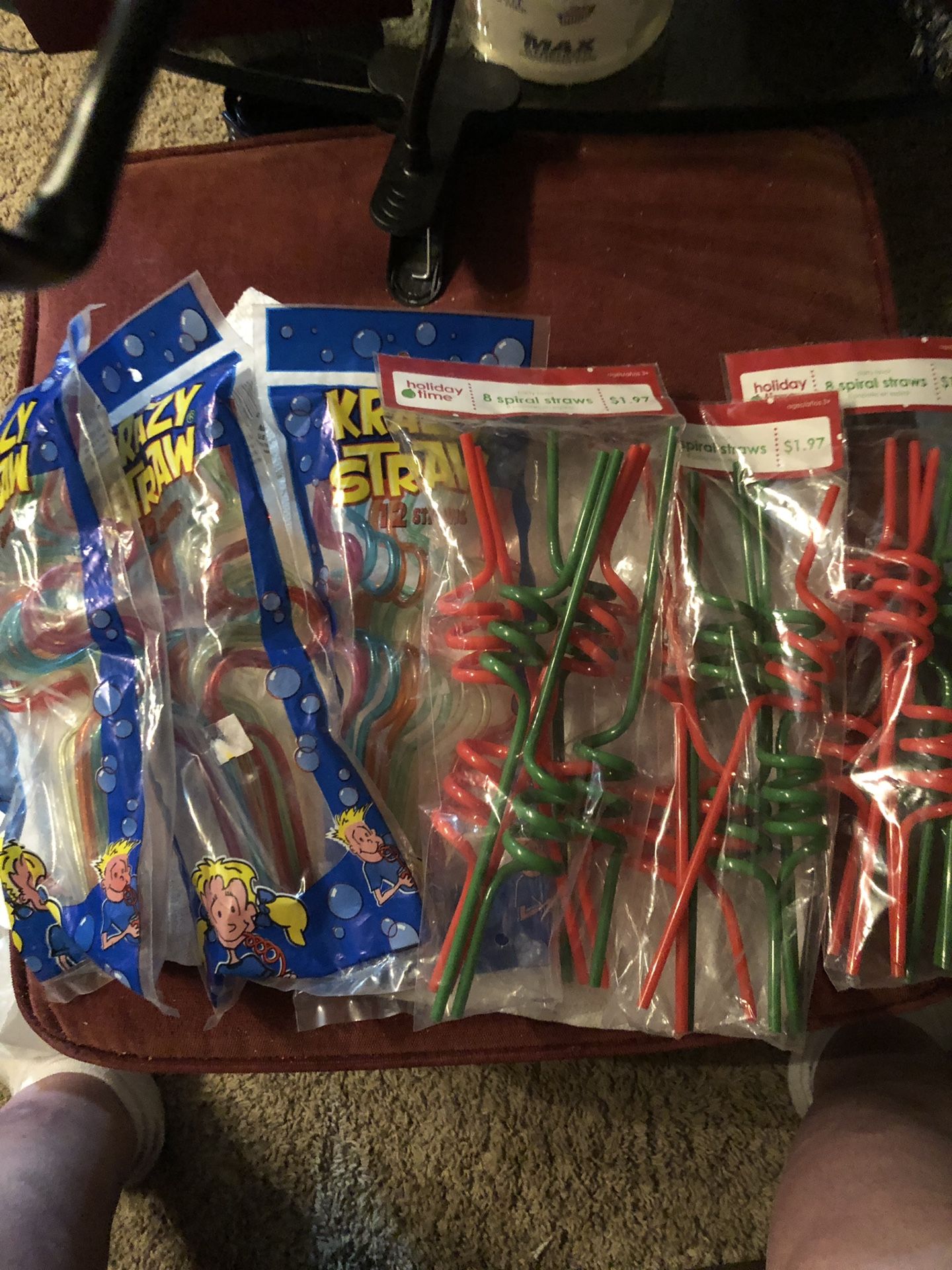 6 packs of Party Straws