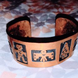 Hand Crafted Vintage Copper Cuff Bracelet 