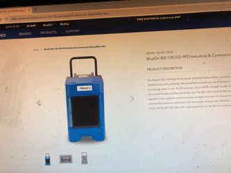 Brand New Bluedri Commercial Dehumidifier 225 Pints With Pump And Discharge Hose New Never Used 