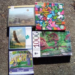 Lot Of 5 Jigsaw Puzzles 11.00